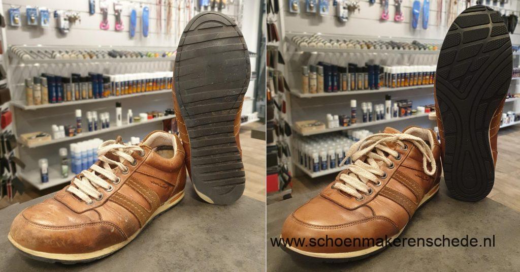 Schoenmaker Enschede - van Lier sneakers nieuwe zolen